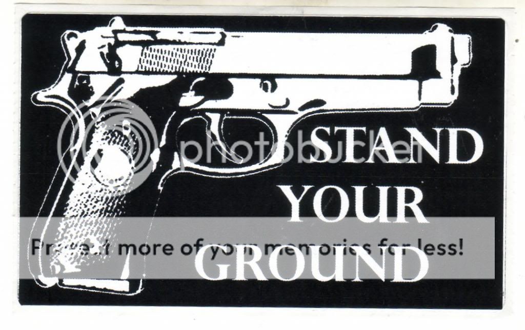 Stand Your Ground Gun Sticker Great For Man Bud Zimmer Florida Law Colt