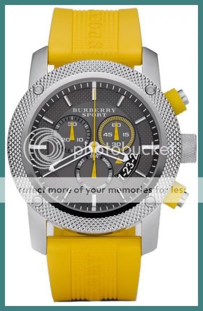 new authentic burberry mens sport watch yellow bu7712